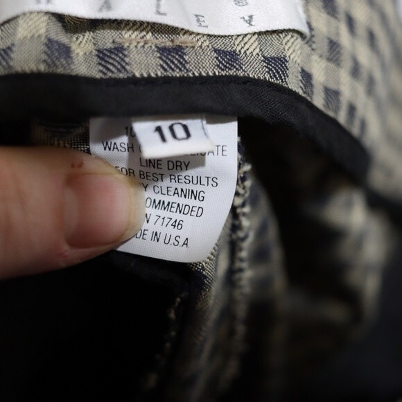 Haley Vintage Short & Jacket Set Gingham Plaid Cotton Medium - Picture 15 of 16